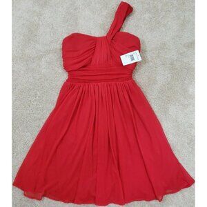 Steppin' Out ~Woman Size M~ Red Asymmetric Prom Party Dress NORDSTROM NWT.